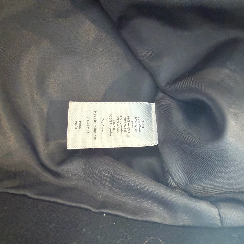 Talbots Jacket Coat Wool Full Zip Lined Knit Cuff… - image 5